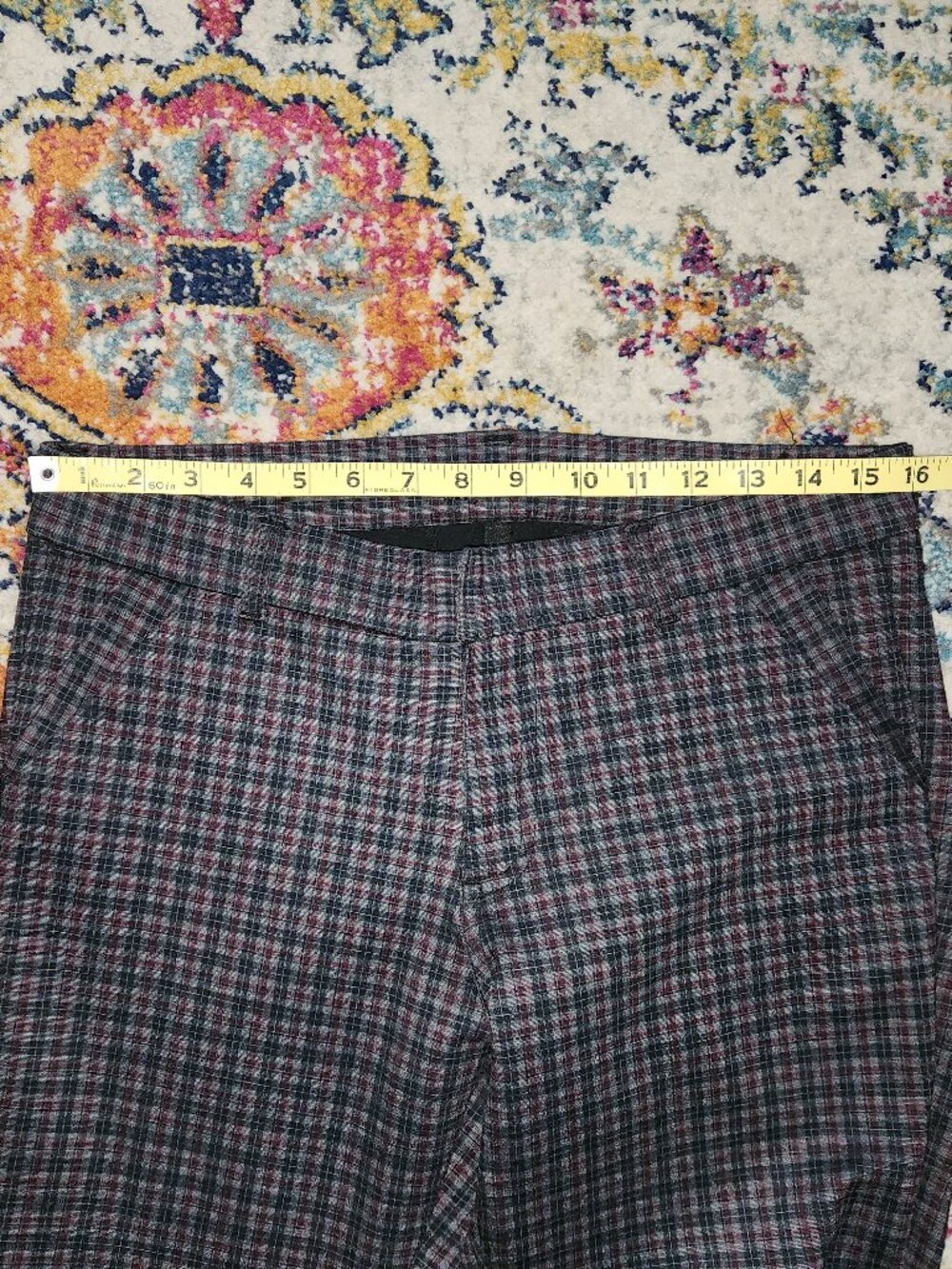 Kut From The Kloth Diana Slim Straight Pant – Dark Grey Plaid (Size 10P) - Picture 10 of 16